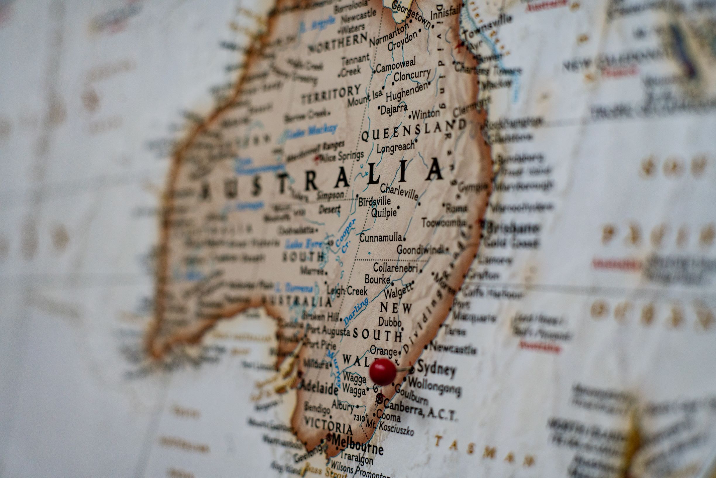 Map Of Australia by Joey Csunyo, Unsplash