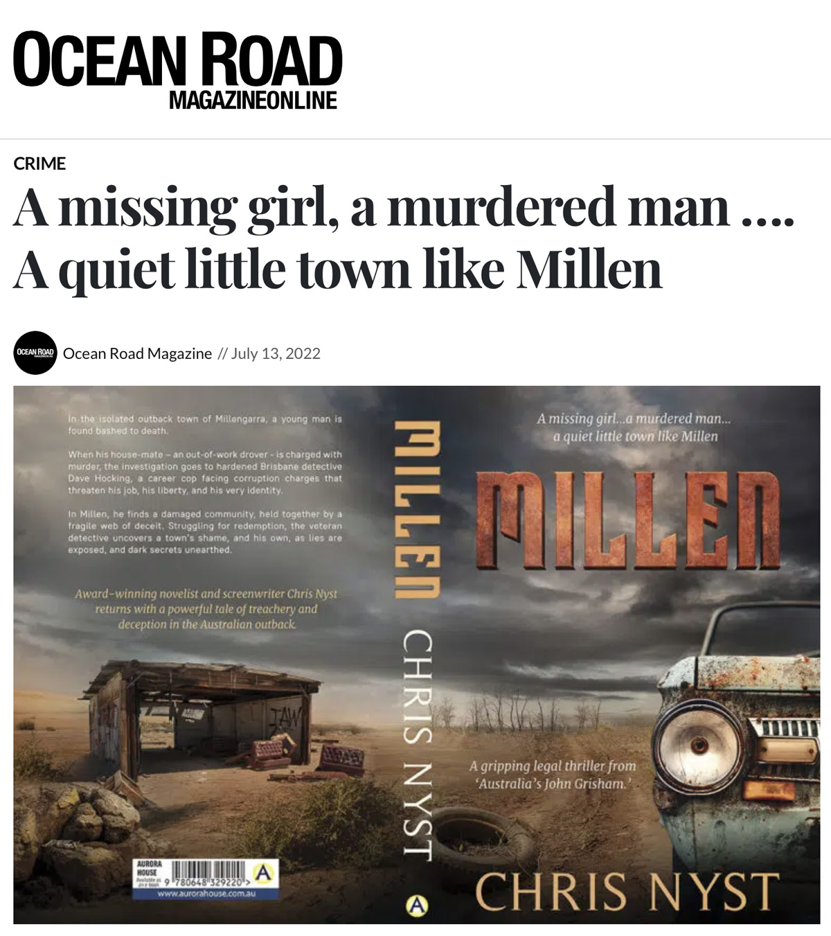 Ocean Road Magazine July 2022 Chris Nyst Millen